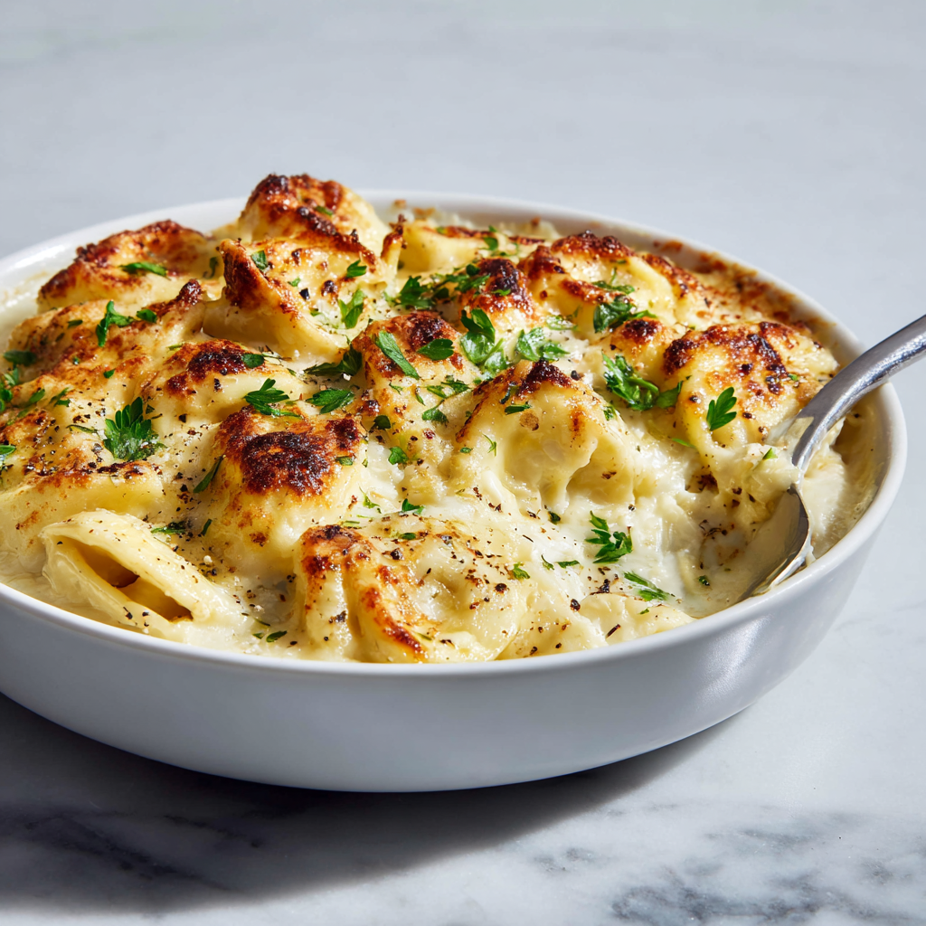 Creamy Alfredo Tortellini Bake: The 30-Minute Comfort Feast