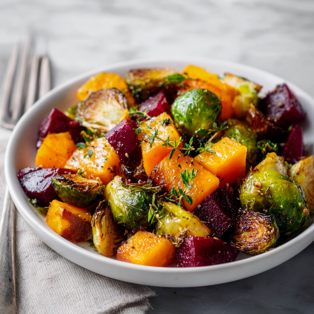Winter Vegetable Salad with Butternut Squash &#038; Maple Vinaigrette
