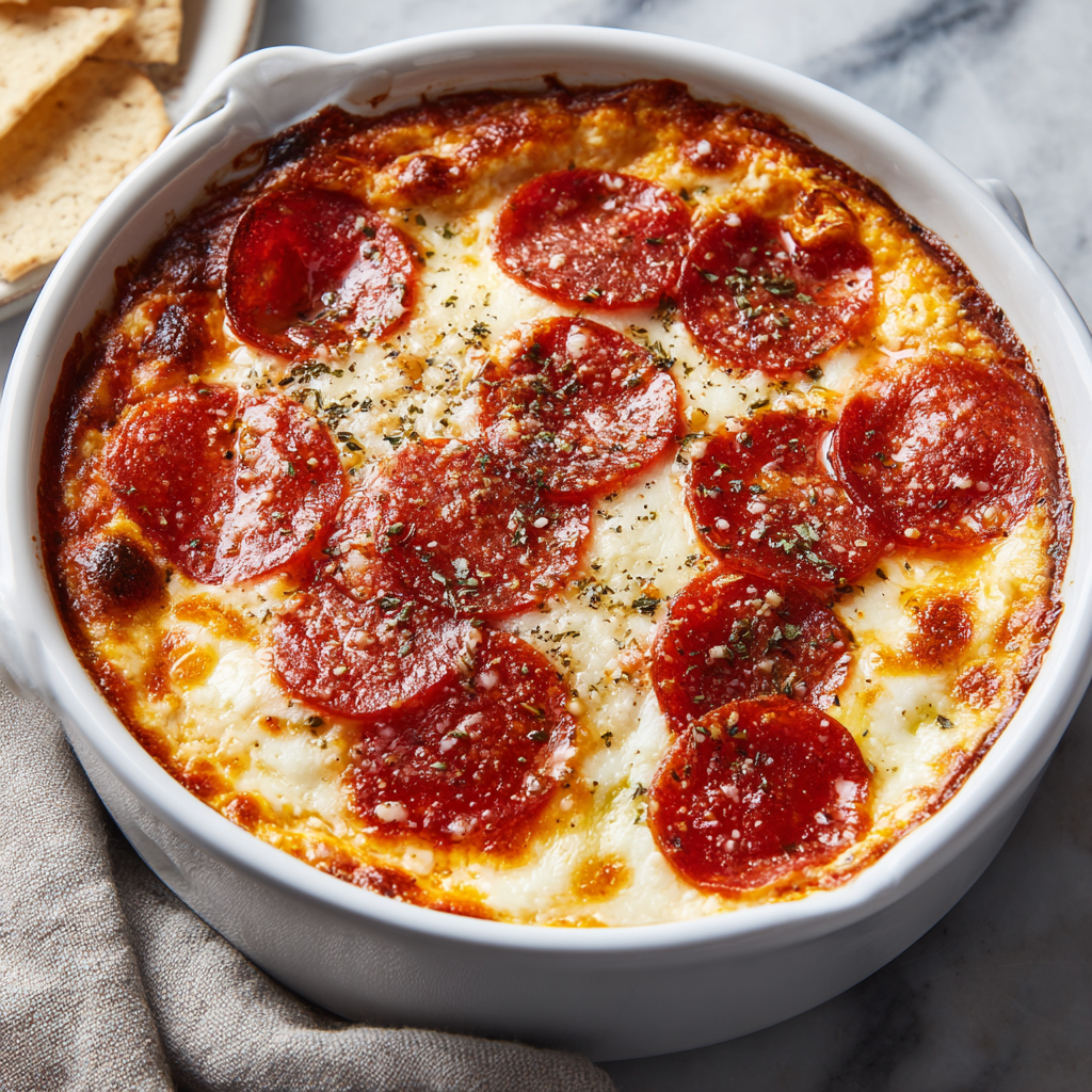 The Ultimate Pepperoni Pizza Dip: All the Cheese, None of the Crust