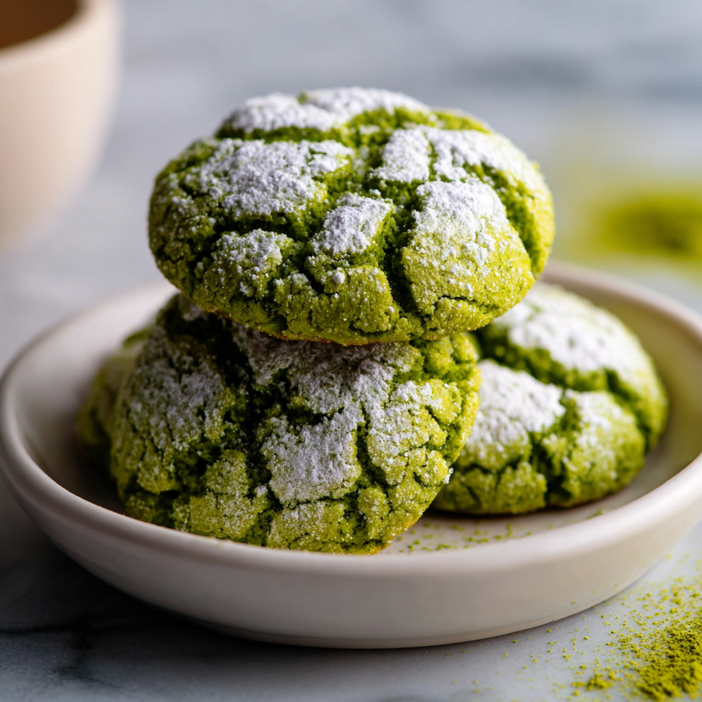 Matcha Crinkle Cookies: The Vibrant Green Tea Treat