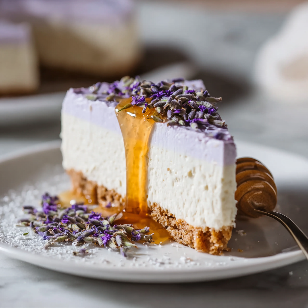 No Bake Honey Lavender Cheesecake: Elegant &#038; Effortless
