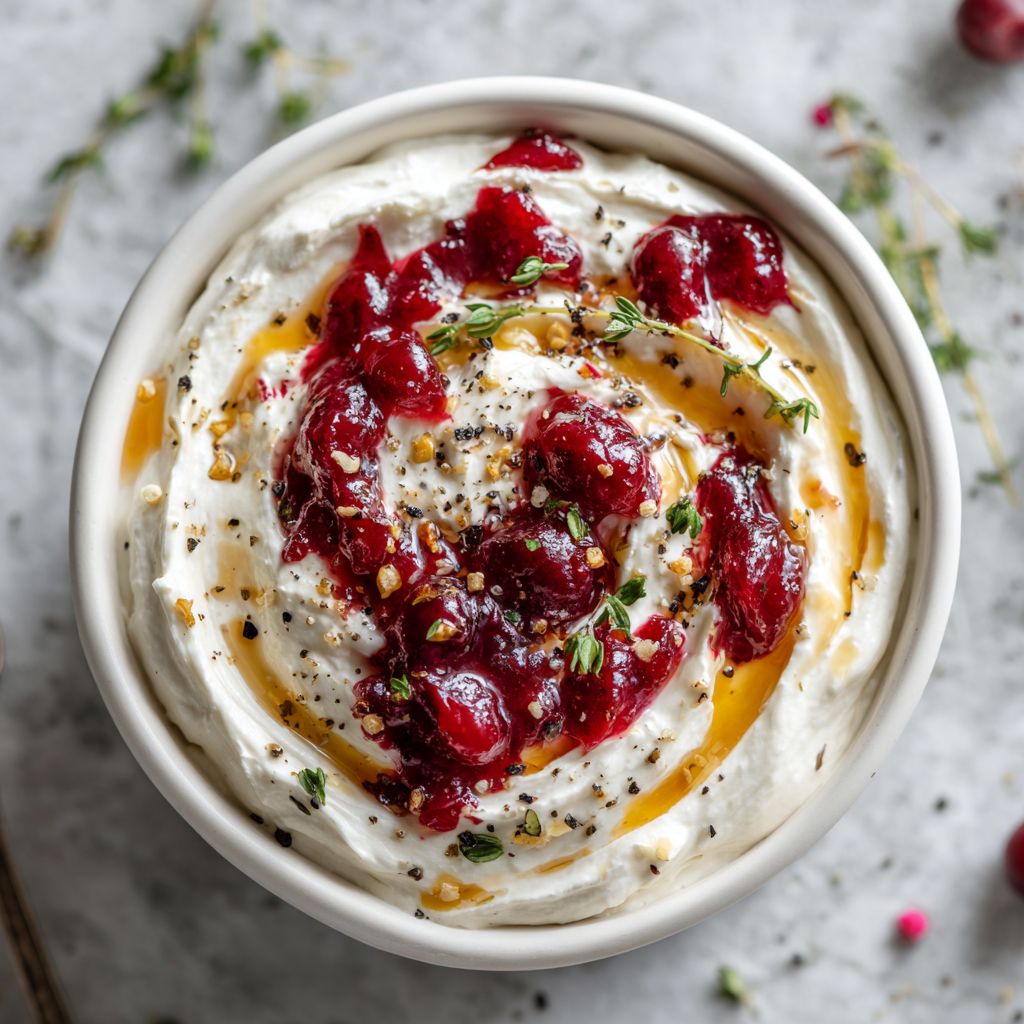 The Ultimate Cranberry Whipped Feta Dip