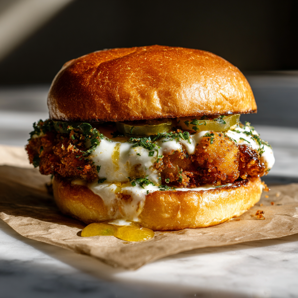 Jalapeño Honey Drenched Crispy Fried Chicken Sandwich