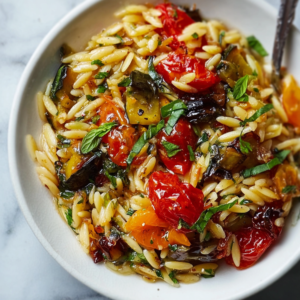 Roasted Vegetable Orzo (The Colorful &#8220;Clean-Out-The-Fridge&#8221; Meal)