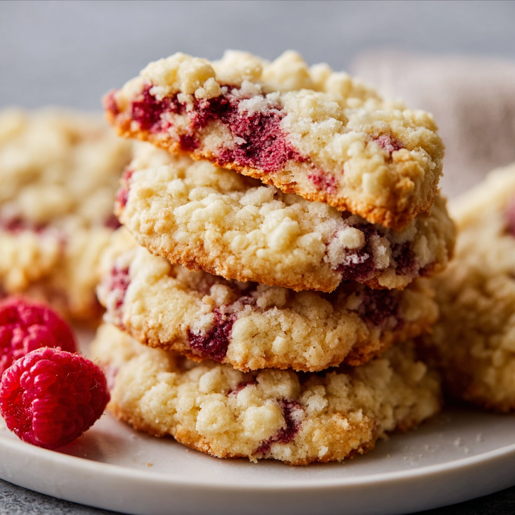Raspberry Crumble Cookies (Mini Fruit Pies in Cookie Form)