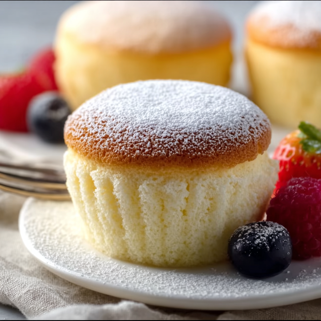 Fluffy Japanese Cotton Cheesecake Cupcakes (The Jiggly Soufflé Treat)